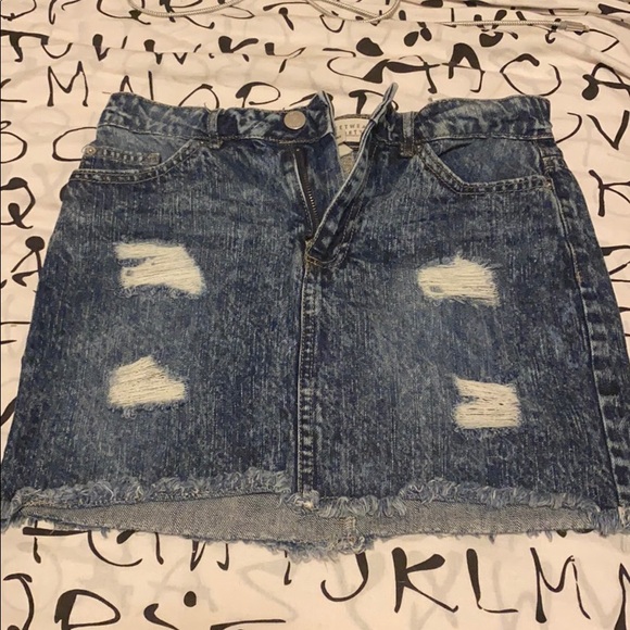 Dark Denim Mini Skirt - Picture 1 of 2